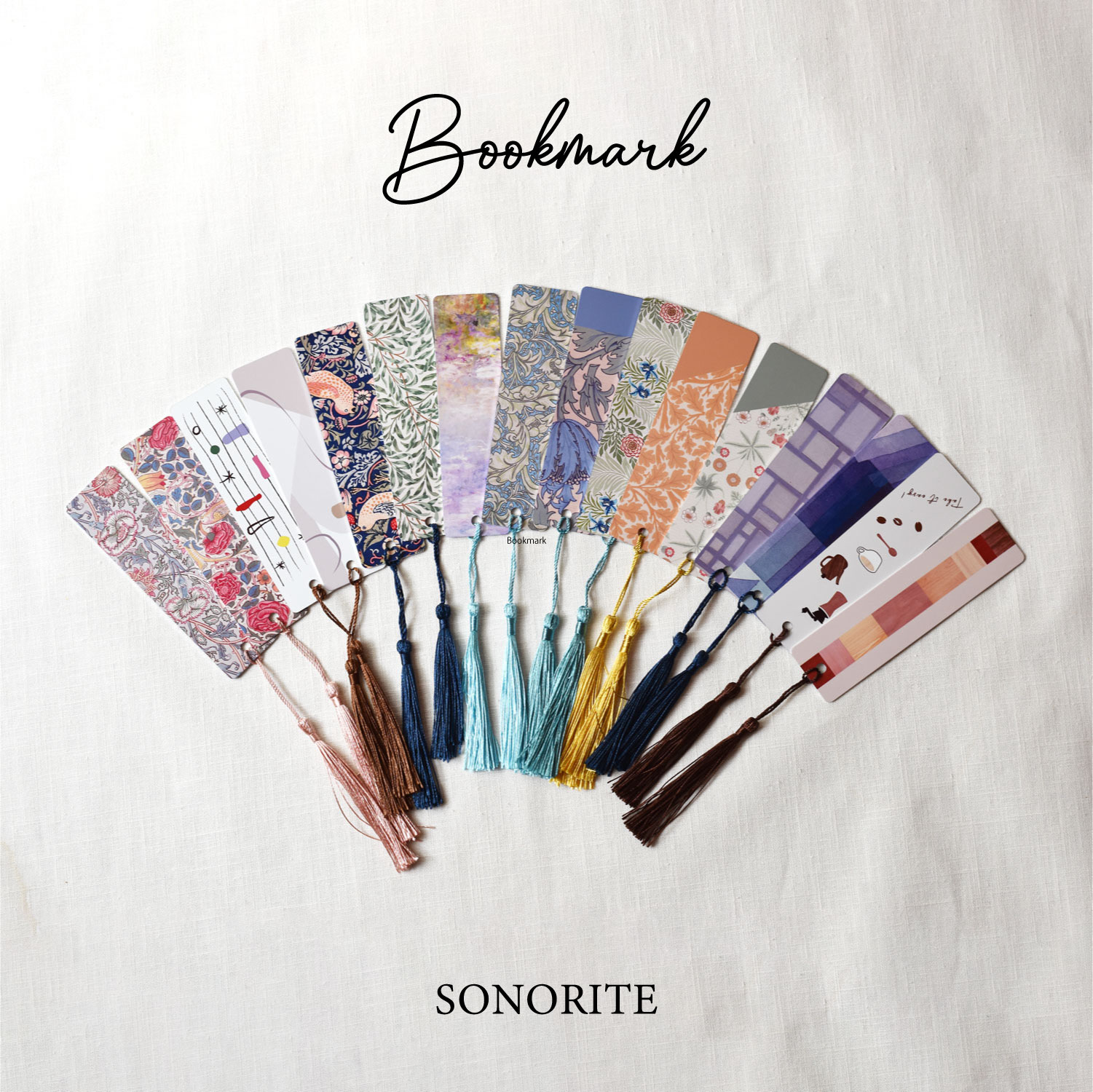 しおり ブックマーク おしゃれ かわいい 栞 ブックマーカー 全8種類 本 ソノリテ