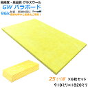 【グラスウール】吸音断熱材GW吸音ボード 厚さ25mmタイプ1820mm×910mm6枚入 密度96kg/m3