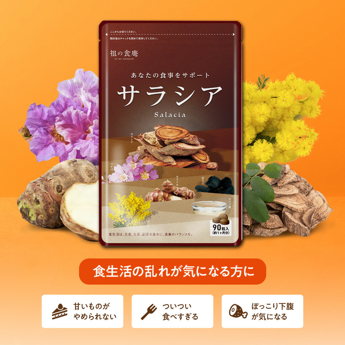 24時間限定★5/16/9:59まで衝撃90％OFF！［30日分］1,080円⇒送料無料100円！サラシア＋アカシア＋バナバ＋キクイモ＋オリゴ糖＋炭（約1ヵ月分） ダイエットサプリ 健康 ダイエット サラシア さらしあ 油 糖分 炭水化物 糖質制限 【おひとり様1個まで】