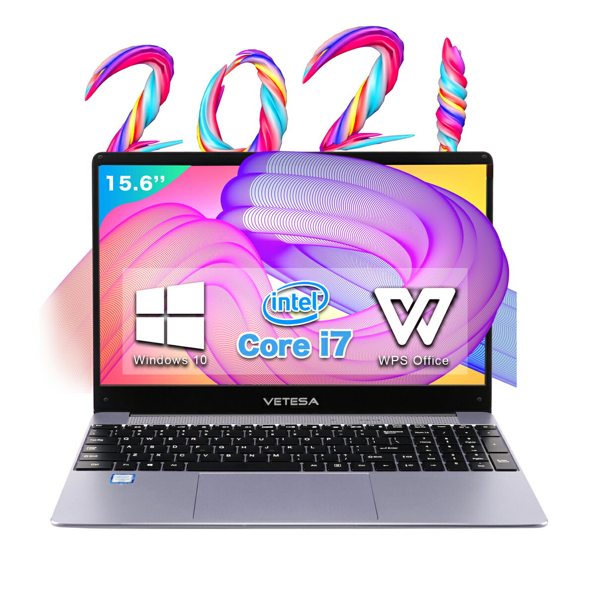 ★新品★【Windows10搭載】【Office搭載】2021年新モデルCore i7 6700U 高級金属ボディ2.4GHz/メモリー:8GB/高速SSD 256GB/IPS広視野角15.6型フルHD液晶日本語キーボードフィルム付き/Webカメラ/10キー/USB 3.0/miniHDMI/WIFI無線機能/Bluetooth/超軽量大容量バッテリー搭載/