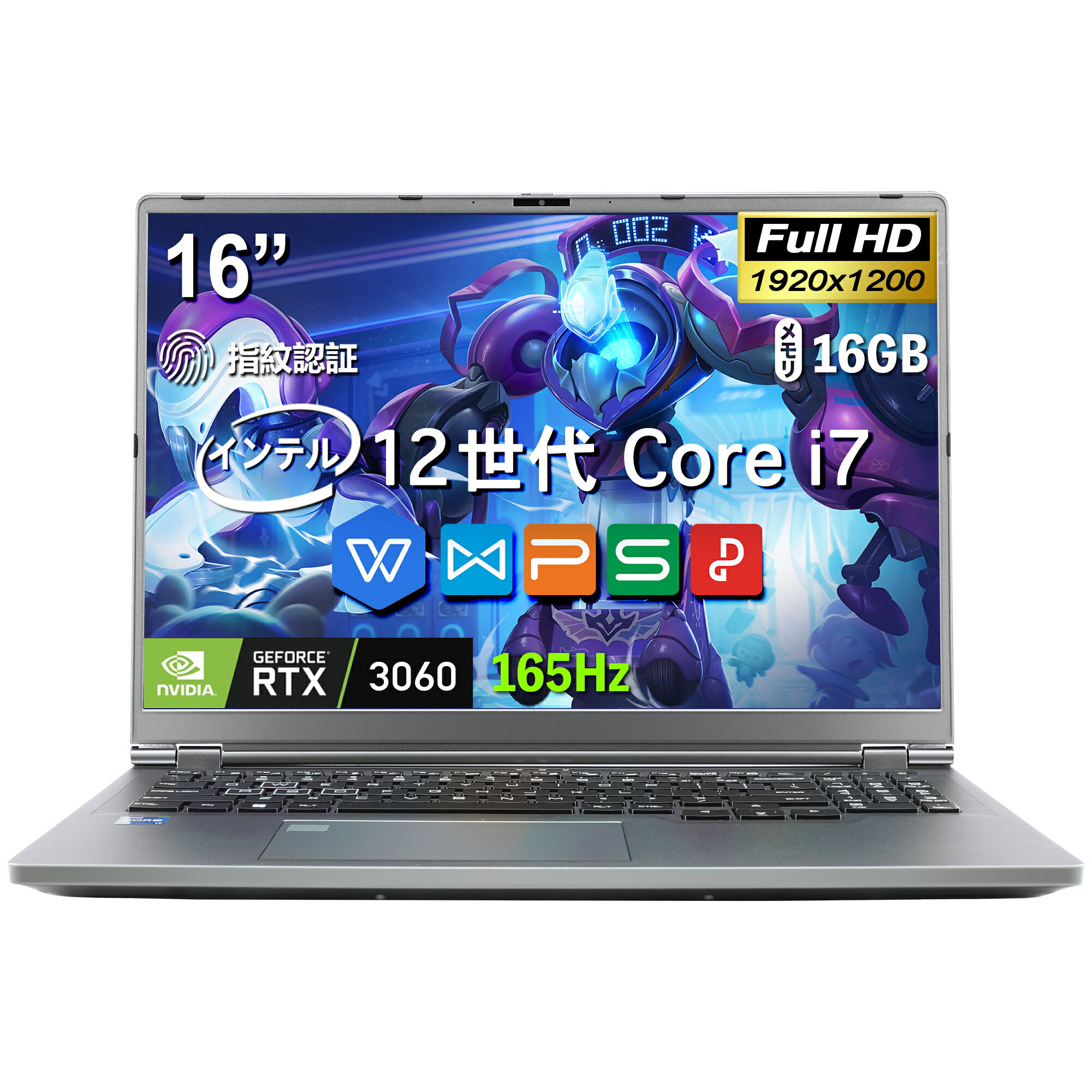 ゲーミングノートpc インテル Core i7-12700H RTX 3060 メモリ16/32GB 大容量SSD1TB最大16インチ 液晶/2560x1600 QHDディスプレイ ゲーミングノート パソコン ノートパソコン バックライトキー…