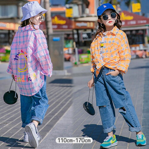 セール 40%off 韓国子供服 子供服 子供 服 春 新作 トップ シャツ ワイシャツ 長袖シャツ チェック プリント 女の子 女児 男の子 男児 キッズ ジュニア ユニセックス ペアルック 100cm 110cm 120cm 130cm 140cm 150cm 170cm