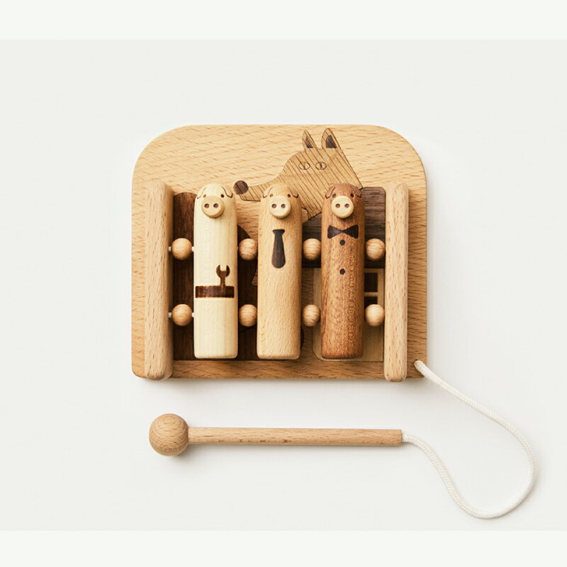 アウトレット 赤ちゃん おもちゃ 0歳 1歳 音おもちゃ 楽器おもちゃ 3匹のこぶたのシロフォン 6ヶ月 8ヶ月 音 楽器 タンバリン シロホン 木琴 女の子 男の子 叩く 打楽器 知育玩具 リズム遊び 指先知育 おしゃれ 可愛い スプソリ 2