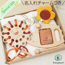 木のおもちゃ 知育玩具 1歳半 2歳 誕生日プレゼント おもちゃ 名入れ 木製 赤ちゃんのびのびセット 楽器おもちゃ2個 ライオン 紐通し おもちゃ 男の子 女の子 ネームホルダー 長くあそべる 集中力 指先知育 おもちゃギフトセット 天然素材 舐めても安心