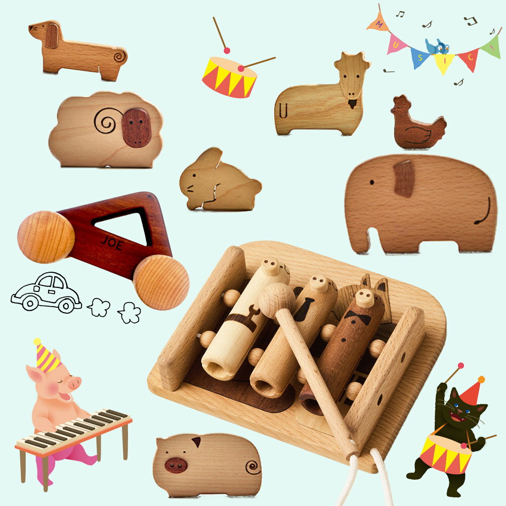 クリスマスプレゼント 0歳 1歳 おもちゃ 出産祝い 男の子 女の子 木のおもちゃ ギフトセット 名前入り わくわくセット 音おもちゃ 車おもちゃ 長く遊べる 知育玩具 コロコロ お座り赤ちゃん 叩く 楽器おもちゃ 誕生日 プレゼント お祝い 指先知育 天然素材 スプソリ