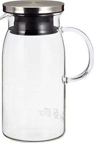 iwaki(イワキ) 耐熱ガラス ピッチャー 冷水筒 600ml ジャグ・600 ステンレス蓋 麦茶 お茶 ポット KT293-SV ク 送料無料