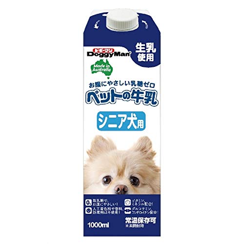 ドギーマン 犬用おやつ ペットの牛乳 シニア犬用 1.0リットル (x 10) (ケース販売) 送料無料