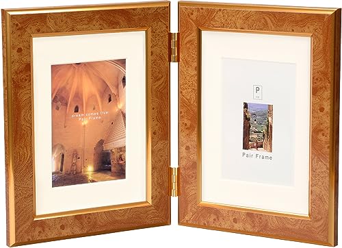 万丈 VANJOH フォトフレーム ペアフレーム 2L 縦 キャメル PF-2LWT-CC 送料無料