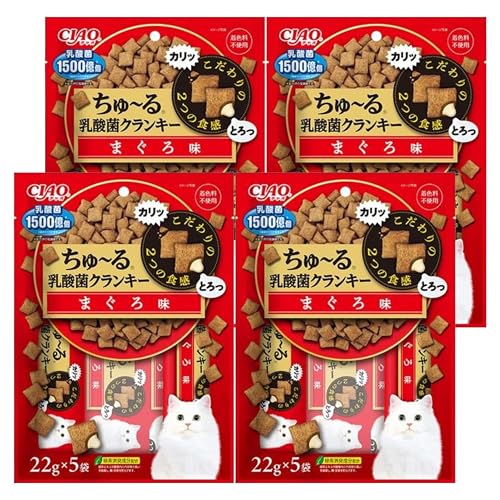 チャオ (CIAO) CIAO (チャオ) ちゅ〜る乳酸菌クランキー まぐろ味 22g×5袋 4個セット まぐろ 猫 送料無料