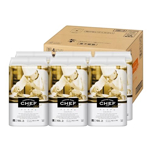 【ケース販売】【業務用 クッキングペーパー】シェフ キッチンペーパー プレミアムL 100枚×2ロール×6個..