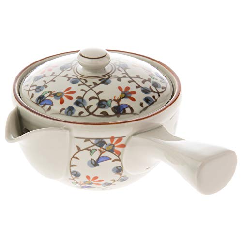 西海陶器 波佐見焼 雀口中急須 錦草花柄 66390 送料無料