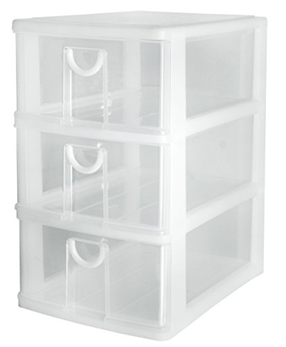サンコープラスチック(SankoPlastic) 小物収納3段 エルピス 幅25.2×奥35×高41.2cm ホワイト 送料無料