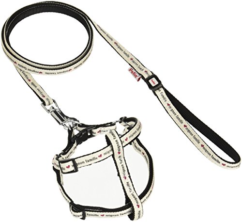 ペティオ (Petio) ワンワンカジュアル デニムスタイルハーネス&リード ホワイト 超小型犬用 SS サイズ ..