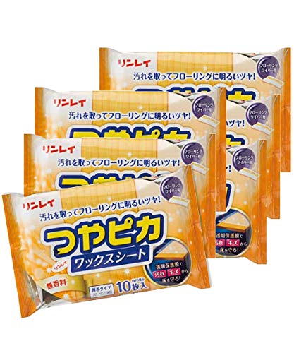 リンレイ つやピカワックスシート　無香料　10枚入×6 送料無料