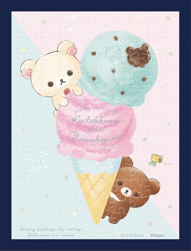 エンスカイ まめパズル リラックマ ストロベリー&チョコミント(7.6x10.2cm) 送料無料