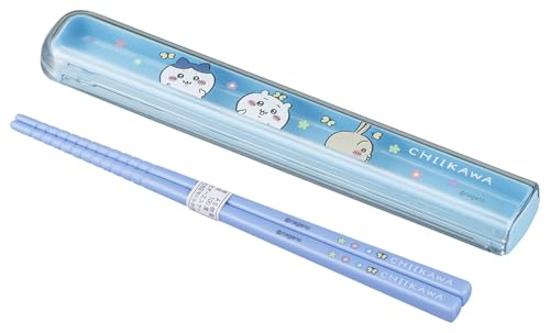 OSK 弁当用箸 カトラリー ちいかわ 引フタ箸箱セット 日本製 抗菌 HS-11 ブルー