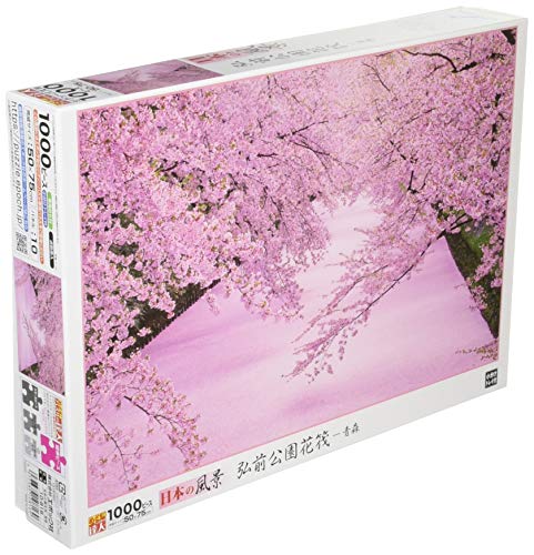エポック社 1000ピース ジグソーパズル 日本風景 弘前公園花筏-青森 (50×75cm) 10-816 のり付き ヘラ付き 点数券付 送料無料