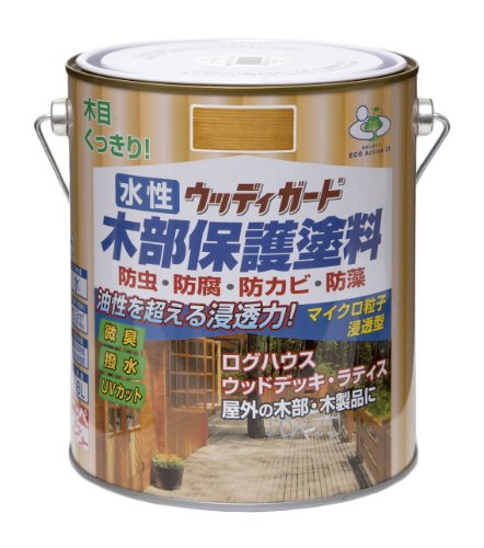 ニッペ 水性ウッディガード1.6L ライトオーク 水性 屋外 ステイン 日本製 4976124532559 送料無料