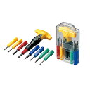 アネックス(ANEX) ドライバーセット T型ラチェット付 8本組(+0/+1/+2/-1.8/-2.5/-5/-6/キリ) No.57 送料無料