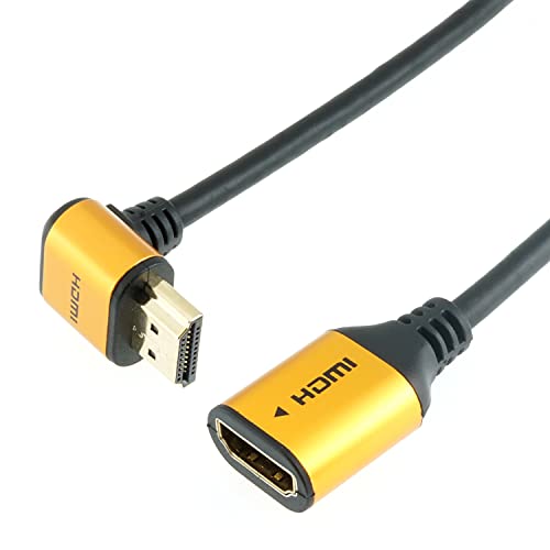 Iee1394 Cable - ホーリック HDMI延長ケーブル L型270度 15cm ゴールド HLFM015-584GD 送料無料