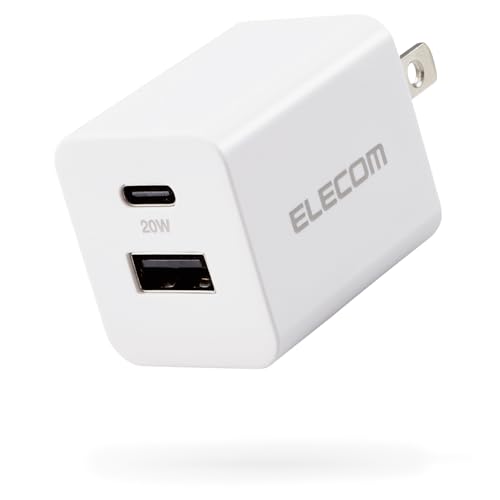 1)充電器単体ホワイト/1個入り/EC-AC22WH・Color:ホワイトSize:1個入りStyle:1)充電器単体・パッケージ個数:1・USB Type-C(TM)(USB-C(TM))ポートとUSB-Aポートの合計2ポートを搭載し対応するスマートフォン、タブレットなどを超高速充電できるUSB AC充電器です。・手のひらにすっぽり隠れるほど小さく軽量なので、出張などの外出時の持ち運びに便利です。・USB Power Delivery(パワーデリバリー)とは、アダプターと接続機器間で情報をやり取りすることで、その機器間における適した電力を選択し、高速充電を実現するUSB規格です。・※本製品の出力は20Wです。・端末に応じて出力が5V/3A、9V/2.22Aと可変し、スマートフォンやタブレットなどのさまざまな機種で高速充電ができます。【 仕様 】 ■対応機種:USB Type-C(TM)(USB-C(TM))ポートからUSB Power Delivery 3.0(20W)、またはUSB-Aポートから12Wの規格内で充電が可能な機器。 ■コネクタ形状:USB Type-C(TM)(USB-C(TM))ポート×1、 USB-Aポート×1 ■定格入力電圧:AC100-240V 50/60Hz ■定格入力電流:0.6A ■定格出力電力:USB Type-C(TM)(USB-C(TM))ポート:出力20W、 USB-Aポート:12W、 2ポート同時出力時:合計15W(USB Power Deliveryでの出力はできません) ■定格出力電圧:USB Type-C(TM)(USB-C(TM))ポート:5V/9V、 USB-Aポート:5V、 2ポート同時出力時:各5V ■定格出力電流:USB Type-C(TM)(USB-C(TM))ポートのみ使用時:5V時3A / 9V時2.22A、 USB-Aポートのみ使用時:5V時2.4A、 2ポート同時出力時:合計15W ■外形寸法:幅約40mm×厚み約29mm×高さ約33mm ■重量:約48g ■カラー:ホワイト ■使用可能地域:日本 ■期間:1年間 ■コンセントプラグ仕様:90度スイング構造 ■使用温度範囲:0℃~40℃ ■法令:◇PSE 特定電気用品 ■その他:※USB Type-C and USB-C are trademarks of USB Implementers Forum 【 説明 】 ■USB Type-C(TM)(USB-C(TM))ポートとUSB-Aポートの合計2ポートを搭載し対応するスマートフォン、タブレットなどを超高速充電できるUSB AC充電器です。 ■手のひらにすっぽり隠れるほど小さく軽量なので、出張などの外出時の持ち運びに便利です。 ■USB Power Delivery(パワーデリバリー)とは、アダプターと接続機器間で情報をやり取りすることで、その機器間における適した電力を選択し、高速充電を実現するUSB規格です。 ■※本製品の出力は20Wです。 ■本製品はUSB-IFのテストと同等のテストを弊社独自で実施し、高い性が保たれており、USB Power Delivery対応製品にご使用いただけます。 ■端末に応じて出力が5V/3A、9V/2.22Aと可変し、スマートフォンやタブレットなどのさまざまな機種で高速充電ができます。 ■※USB Power Delivery 20W充電に対応した機種に限ります。 ■USB-Aポートは、出力12W(5V2.4A)でスマートフォンやタブレットなどを充電、給電ができます。 ■接続された機器を自動検知し、適している電流で充電できる“おまかせ充電に対応しています。 ■スマートフォン等に付属もしくは対応する充電用USBケーブルを使用して充電可能です。 ■※本製品にケーブルは同梱しておりません。別途MFi認証品のUSB Type-C(TM)(USB-C(TM)) to LightningケーブルやエレコムのUSB規格認証USB Type-C(TM)(USB-C(TM)) to USB Type-C(TM)(USB-C(TM))ケーブル等をご用意ください。 ■出力端子が2ポートあるので、スマートフォンなどを2台同時に充電が可能です。 ■※2ポート同時出力時は合計15Wとなります。(USB Power Deliveryでの出力はできません) ■未使用時は電源プラグを折りたたんで充電器本体に収納できるので持ち運びにも便利です。 ■耐トラッキング性の要求事項(PSE:電気用品法)を満たしたコンセントプラグを採用しています。 ■※端末本体や充電器が濡れた状態で充電すると、異常な発熱・焼損の原因となり大変危険ですのでおやめください。 ■※USB Type-C(TM) and USB-C are trademarks of USB Implementers Forum ■自社環境認定基準を1つ以上満たし、『THINK ECOLOGY』マークを表示した製品です。 ■廃棄物削減に取り組み、製品に同梱する取扱説明書等をペーパーレス化した製品です。 ■環境保全に取り組み、製品の包装容器におけるプラスチック重量を、社内基準製品より20%以上削減した製品です。 【商品に関するお問い合わせ】 エレコム総合インフォメーションセンター TEL. 0570-084-465 FAX. 0570-050-012 受付時間 / 10:00~19:00 年中無休