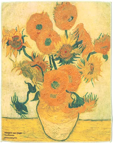 東レ(TORAY) クリーニングクロス 24×19cm 名画 トレシー ゴッホ ひまわり メガネ拭き 携帯クリーニング 液晶画面クリーニ 送料無料