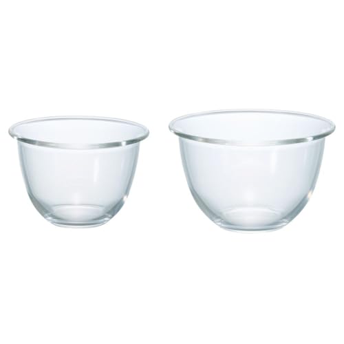 HARIO(ハリオ) 耐熱ガラス製 ボウル 2個セット 900mL/1500mL 電子レンジ オーブン 食洗機対応 透明 日本製 MXP 送料無料