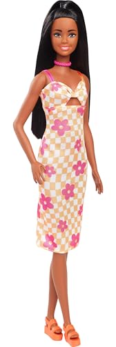 バービー(Barbie) ファッショニスタ オレンジチェックフラワーワンピース きせかえ人形・ハウス ままごと・ごっこ遊び バービー人形 送料無料