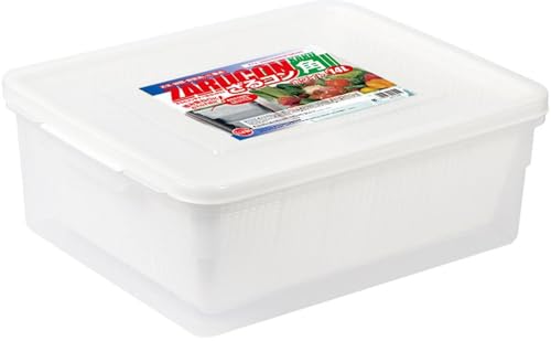 3)ざるコン角 14L ホワイトホワイト/-/-・Style:3)ざるコン角 14L ホワイト・パッケージ個数:1・サイズ(約):426×332×高さ154mm・本体重量(約):1184g・素材・材質:フタ・ザル・本体/ポリプロピレン・生産国:日本・容量:14Lお米・麺類・野菜洗いに ざるとコンテナーがセットに 積み重ね可能