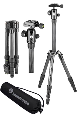 Manfrotto - マンフロット(Manfrotto) Element 三脚 スモール ブラックカーボン 耐荷重6kg 5段 開脚角度3段階調整 コンパクト 送料無料