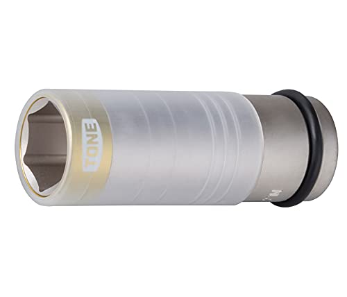 トネ(TONE) プロテクター付インパクト用薄形ホイルナットソケット 4AP-21N 差込角12.7mm(1/2) イエロー..