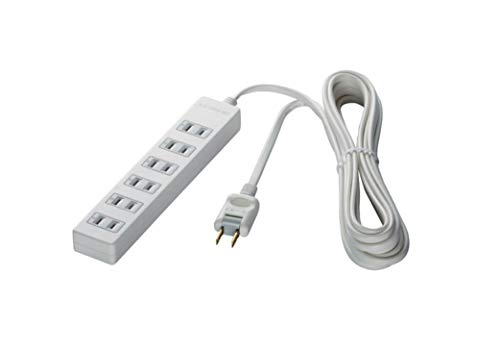 バッファロー BUFFALO 2ピン電源タップ 6個口 雷サージガード 2m ホワイト BSTAPSG2620WH 送料無料