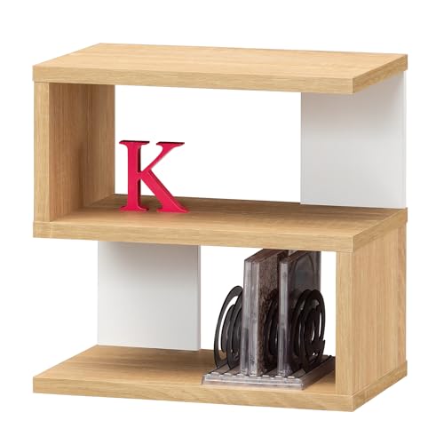 白井産業 CD・DVD ラック S字ラック ナチュラルブラウン 幅36 高さ36 奥行23.4cm COB-3535KSJNA コビナス 送料無料