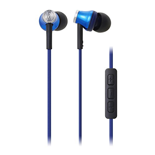 オーディオテクニカ iPod/iPhone/iPad専用カナル型イヤホン マイク付 ブルー ATH-CK330i BL 送料無料