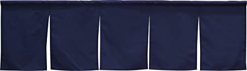 のれん工房 のれん 防炎 店舗用 飲食店 5つ割れ 幅175×丈50cm 無地 暖簾 5巾のれん ダークブルー 全14色 11787 送料無料