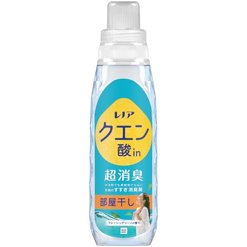 レノア クエン酸in 超消臭 衣類のすすぎ消臭剤 部屋干し フレッシュグリーンの香り 本体 430mL 送料無料