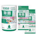 スコッティ ウェットティシュー 除菌 ノンアルコール 本体120枚+詰替用100枚 ×2個セット 送料無料