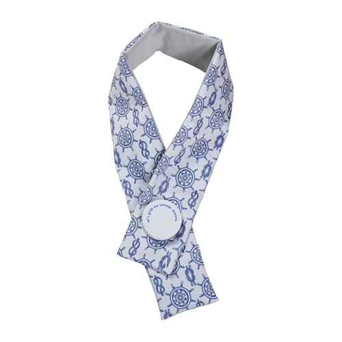 [グローバル・ジャパン] Icy氷嚢マフラー 暑さ対策 首元 アイシング 氷のう クールタオル 冷感マフラー ひんやり (マリン L) 送料無料