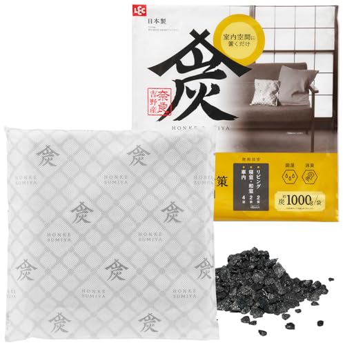 レック 調湿・消臭 木炭 本家炭屋 スクエアタイプ L 1000g / 繰り返し使える/奈良吉野産/本気の湿気対..