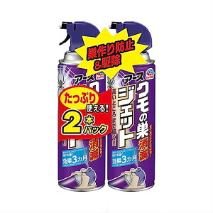 クモの巣消滅ジェット 450ml 2本 まとめ買い 蜘蛛の巣 除去 クモ退治 駆除 忌避 寄せ付けない 予防 害虫対策 卵 屋外 玄関 送料無料