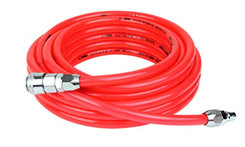 イーバリュー(E-Value) ウレタンエアホース 10m 常圧用 内径8.5mm×外径12.5mm 大流量 クリアレッド EUH..