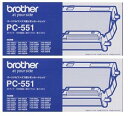 【まとめ買い】brother 普通紙ファクシミリ用カセット付きリボン PC-551 2個セット 送料無料