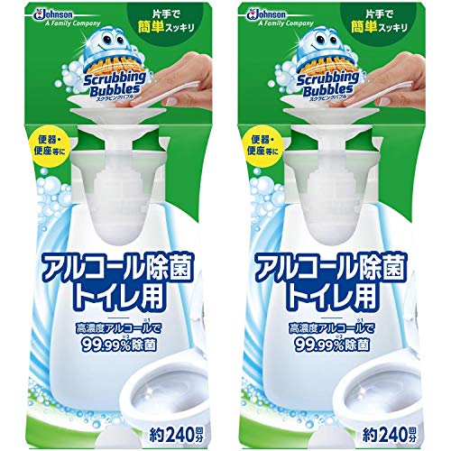 【まとめ買い】スクラビ ングバブル 除菌剤 プッシュタイプ アルコール除菌 トイレ用 本体 300ml ×2個..