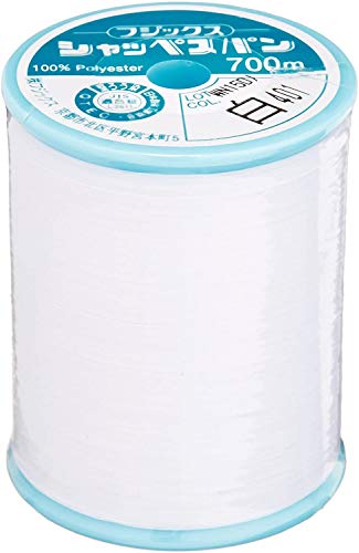 フジックス FUJIX シャッペスパン 普通地 用 ミシン糸 太さ 60番 700m巻 #401 白 F55 送料無料