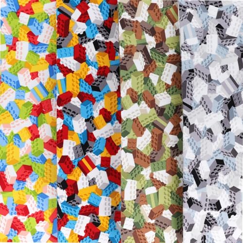 KIYOHARA 生地 撥水 オックス ブロック かくれんぼ 52cm巾×1mカット LMT ライトマルチ お弁当入れ・コ..