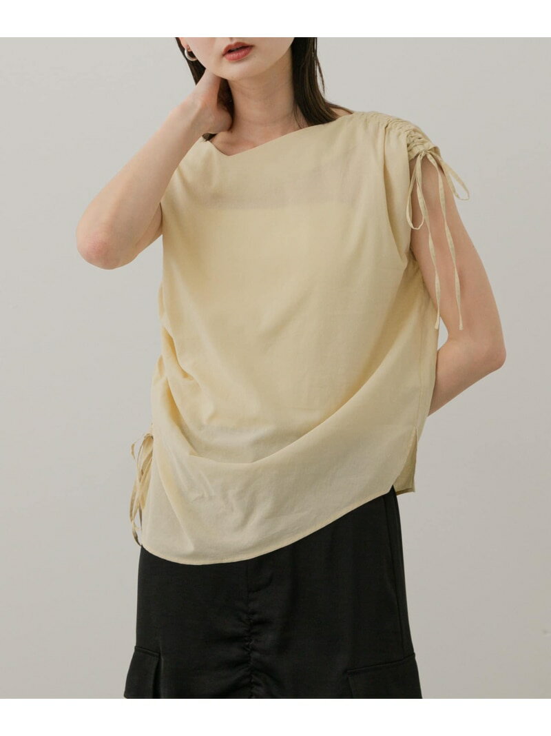 【SALE／70%OFF】アシンメトリーシャーリングトップ SENSE OF PLACE センス オブ プレイス トップス シ..