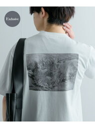 『別注』グラフィックアートTシャツ(5分袖)C SENSE OF PLACE センス オブ プレイス トップス カットソー・Tシャツ ホワイト ブラック パープル【送料無料】[Rakuten Fashion]