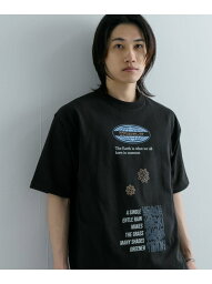 ロゴグラフィックTシャツ(5分袖) A SENSE OF PLACE センス オブ プレイス トップス カットソー・Tシャツ ブラック ホワイト ブルー【送料無料】[Rakuten Fashion]