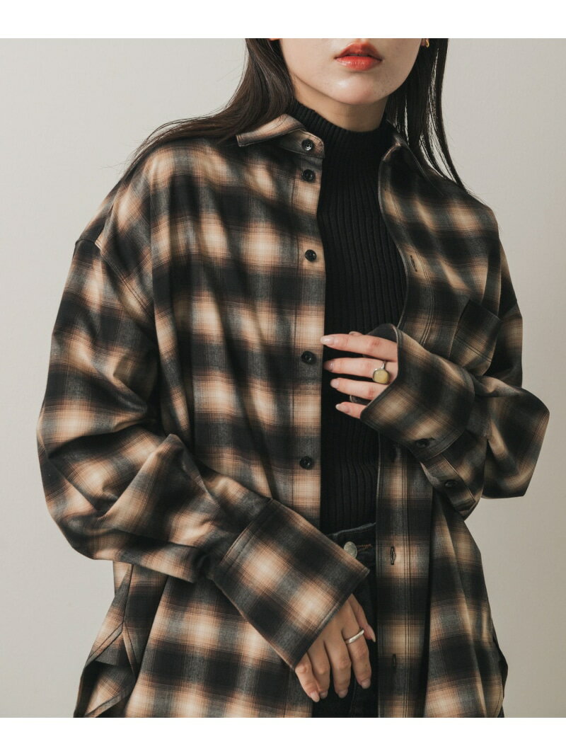 【SALE／55%OFF】オンブレチェックルーズシャツ SENSE OF PLACE センス オブ プレイス トップス シャツ..