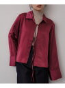 【SALE/60%OFF】サテンリボンディテールブラウス SENSE OF PLACE センス オブ プレイス トップス シャツ・ブラウス グレー ピンク【RB...